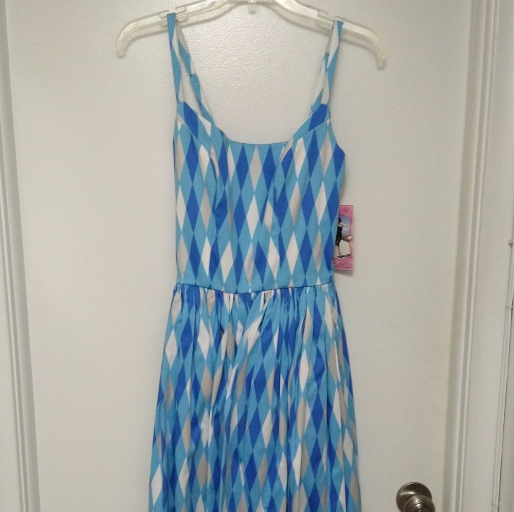 Pinup Coture blue Harlequin Jenny dress